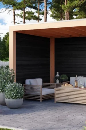 WoodAcademy douglas overkapping Moonstone Essential nero Korting