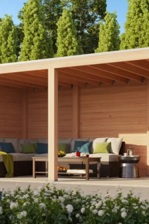 Beperkt Aanbod WoodAcademy douglas overkapping Moonstone Essential