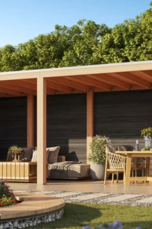 WoodAcademy douglas overkapping Moonstone Essential nero Lage Prijs