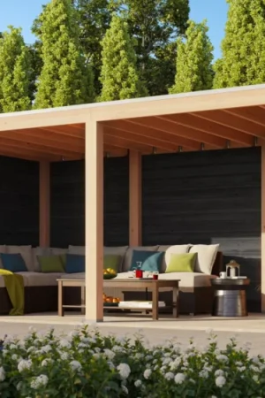 WoodAcademy douglas overkapping Moonstone Essential nero Seizoensaanbieding