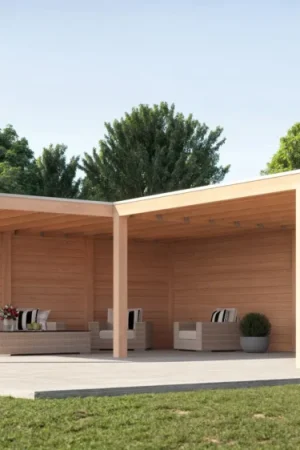 WoodAcademy Douglas overkapping L-model Moonstone Essential Express Levering