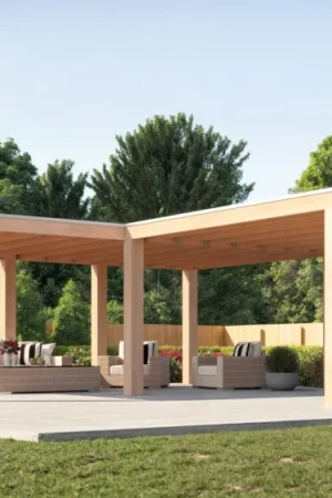 WoodAcademy Douglas overkapping L-model Ruby Excellent Direct Verzonden