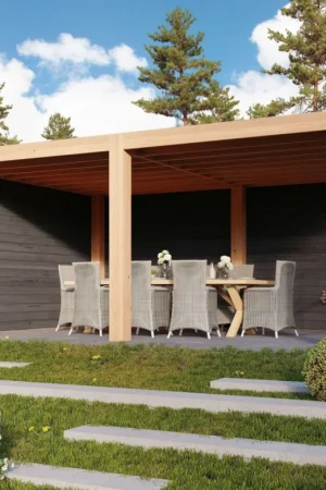 WoodAcademy douglas overkapping Onyx Excellent nero Direct Beschikbaar