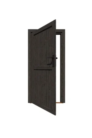 Woodacademy enkele deur dicht - zwart - linksdraaiend Gecertificeerd