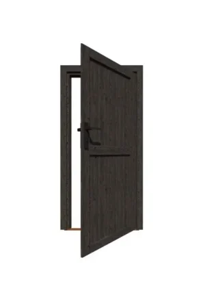 Woodacademy enkele deur dicht - zwart - rechtsdraaiend Fabrieksprijs