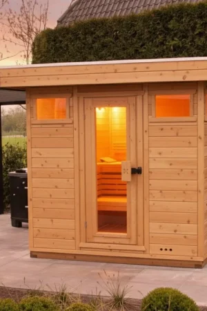 Azalp buitensauna Noor 249x199 cm Exclusieve Aanbieding