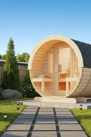 Ilogreen barrelsauna Max 205x200 cm Fabrieksprijs