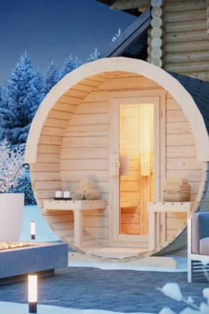 Goedkoop Ilogreen barrelsauna Heidi 220x350 cm