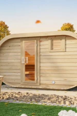 Nieuw Ilogreen barrelsauna Ovaal 402x240 cm