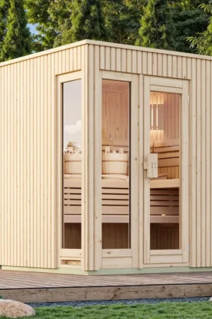 Speciale Aanbieding Azalp Royal Class buitensauna Nakyma 203x176 cm