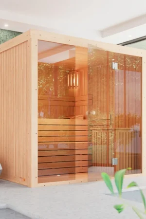 Azalp elementsauna Lumen 169x203 cm - elzen Populair