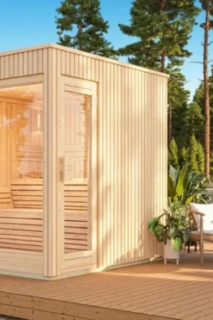 Azalp Royal Class buitensauna Ihana 217x203 cm Nieuw