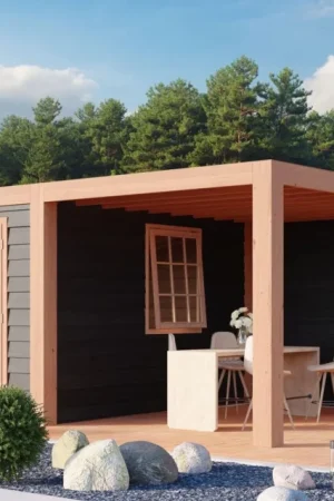 WoodAcademy tuinhuis met overkapping Sapphire Excellent nero Koop Online