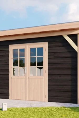 WoodAcademy houten tuinhuis Crown nero Hete Deal