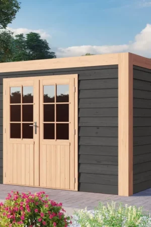 Aanbieding WoodAcademy houten tuinhuis Emerald Excellent nero