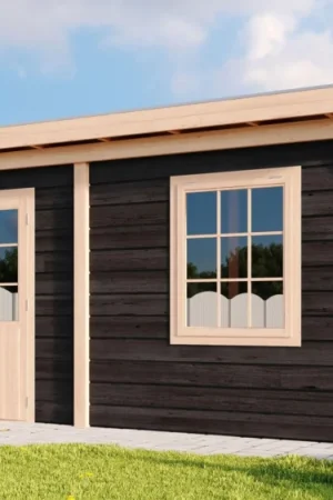 WoodAcademy houten tuinhuis Nobility nero Beperkte Voorraad