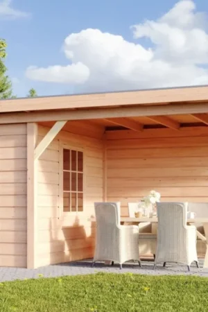 WoodAcademy tuinhuis met overkapping Ermine Gratis Verzending