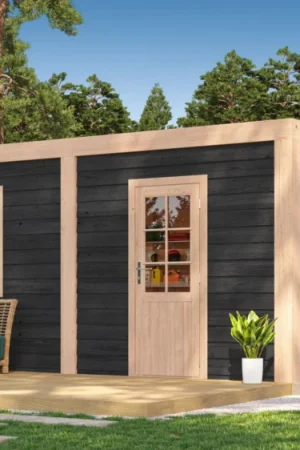 WoodAcademy houten tuinhuis Garnet Excellent nero Rechtstreeks Van De Fabrikant