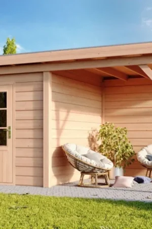 WoodAcademy tuinhuis met overkapping Baron Tijdelijk Beschikbaar