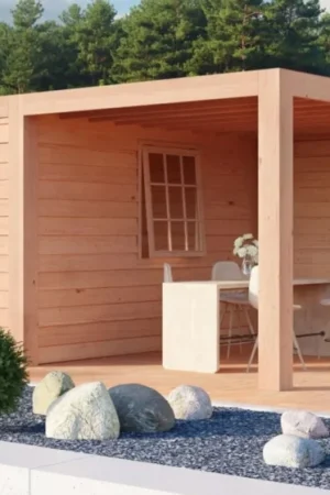 WoodAcademy tuinhuis met overkapping Sapphire Excellent Seizoensaanbieding