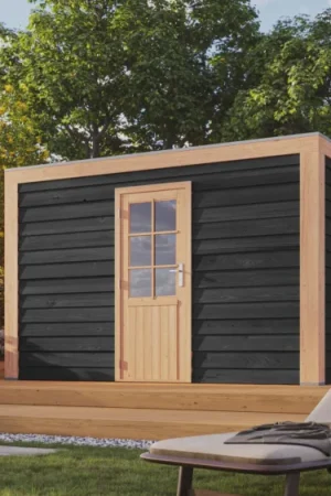 WoodAcademy houten tuinhuis Graniet Excellent nero Op = Op