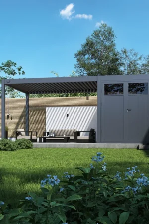 Weekendaanbieding Porchenzo Paros met berging - antraciet