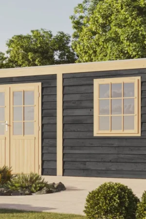 WoodAcademy houten tuinhuis Borniet Essential nero Direct Verzonden