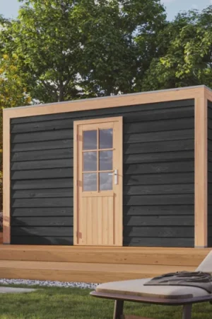 WoodAcademy houten tuinhuis Graniet Essential nero Exclusieve Aanbieding