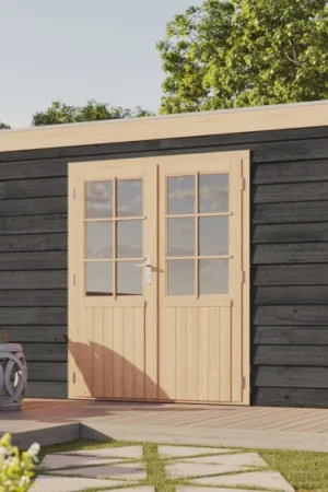 WoodAcademy houten tuinhuis Emerald Essential nero Lage Prijs