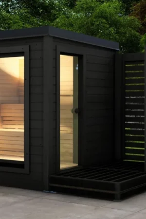 Graed buitensauna Cube XL - zwart Finale Uitverkoop