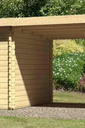 Voordeelprijs Karibu 73298 Bastrup 4 blokhut met overkapping