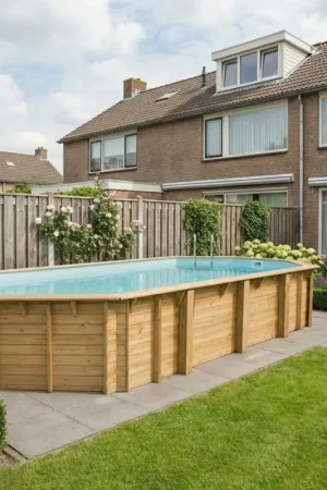 Beperkte Voorraad Ubbink Azura 750 x 400 x 130 cm houten zwembad