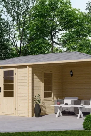 Voordeelprijs Interflex blokhut met overkapping 3030 Z