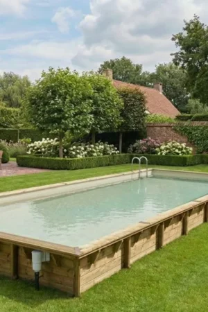 Direct Verzonden Ubbink Linéa 1100 x 500 x 140 cm houten zwembad