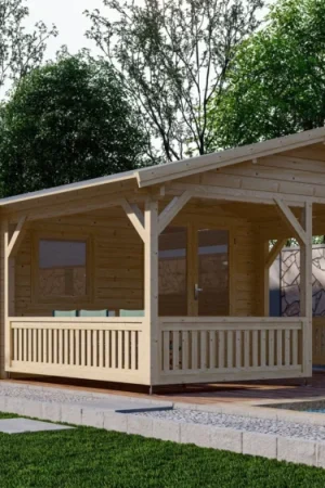 Aanbieding Interflex Blokhut 4x4+3