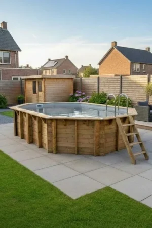 Ubbink Océa 610 x 400 x 130 cm houten zwembad Alleen Vandaag