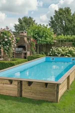 Ubbink Linéa 650 x 350 x 140 cm houten zwembad Bestel Nu