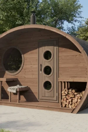 Interflex barrelsauna ovaal 3.0 - thermowood Veilige Betaling