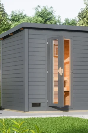 Meest Verkocht Karibu 97707 Hytti 2 buitensauna - terragrijs