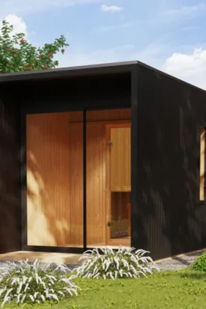 Voordeelprijs Karibu 92843 Miramar buitensauna - zwart