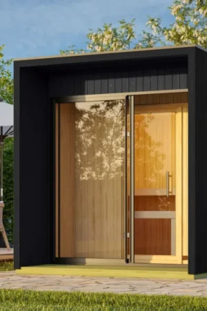 Karibu 203 Catalina buitensauna - zwart Gratis Retour