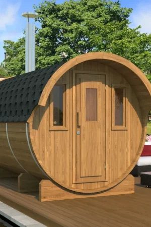Betrouwbaar Interflex barrelsauna 3.3 - thermowood