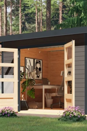 Veilige Betaling Karibu 97896 Pluto 6 tuinhuis - terragrijs|antraciet