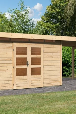 Weekendaanbieding Karibu 31556 Kastorf 7 tuinhuis met overkapping