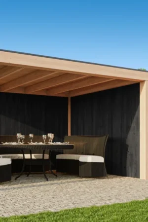 Beperkt Aanbod Kirk and Michaels tuinhuis met overkapping Severus nero