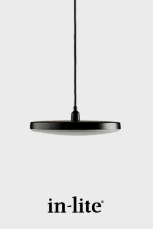 Voordeelprijs In-lite hanglamp DISC PENDANT BLACK 12V