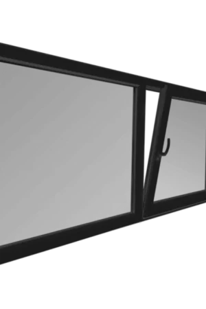 Speciale Aanbieding Kunststof kozijn vast / draai-kiep antraciet, isolatieglas, 1000x2000mm