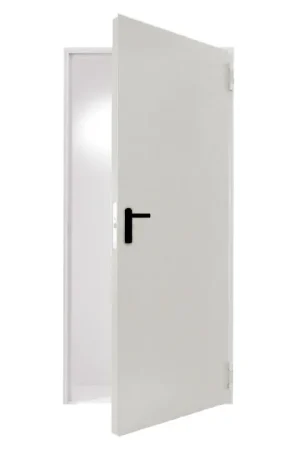 Stalen loopdeur met kozijn brandwerend wit, 990x2120mm Voordeelprijs