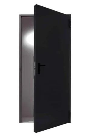 Stalen loopdeur met kozijn brandwerend zwartgrijs, 990x2120mm Beperkt Aanbod