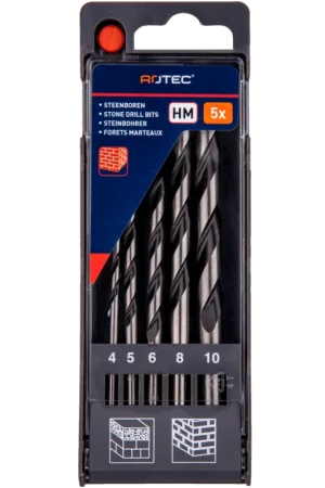 Rotec steenborenset, 5-delig Superprijs